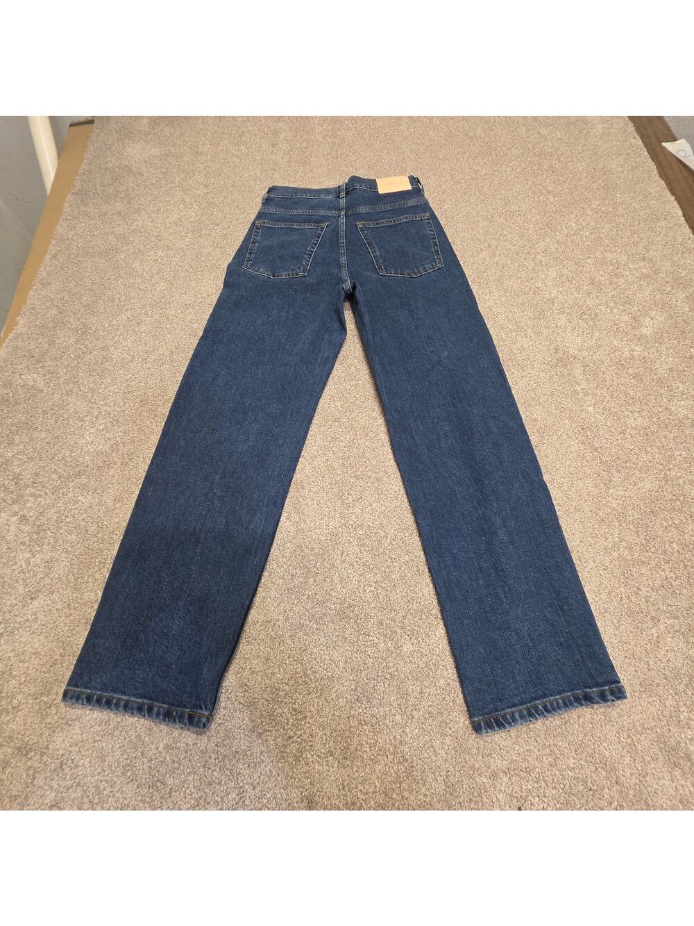 Wide Leg Barrel Everlane The Way High Jean Organic Cotton 26x28 Dark Wash indigo